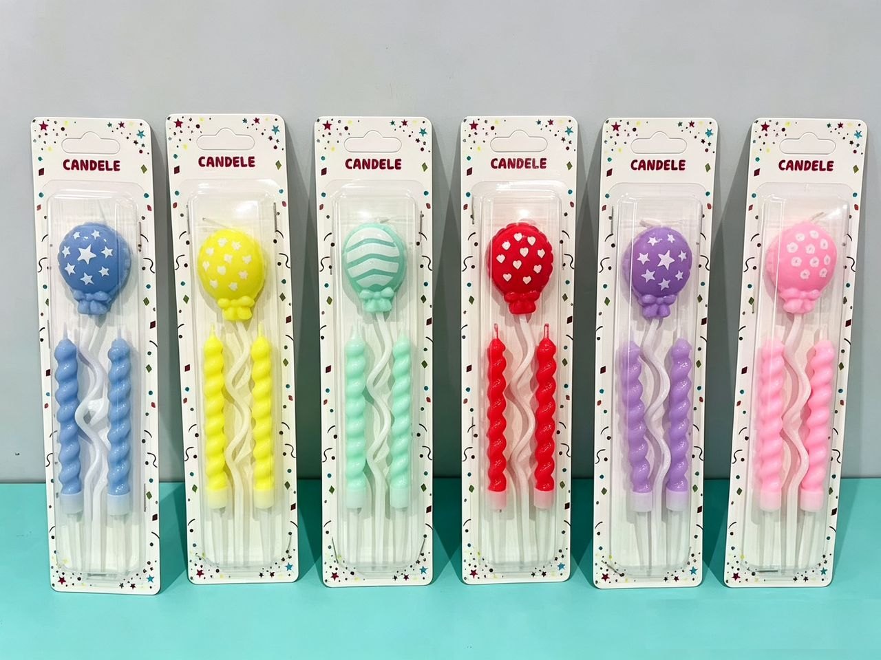 彩色气球蜡烛