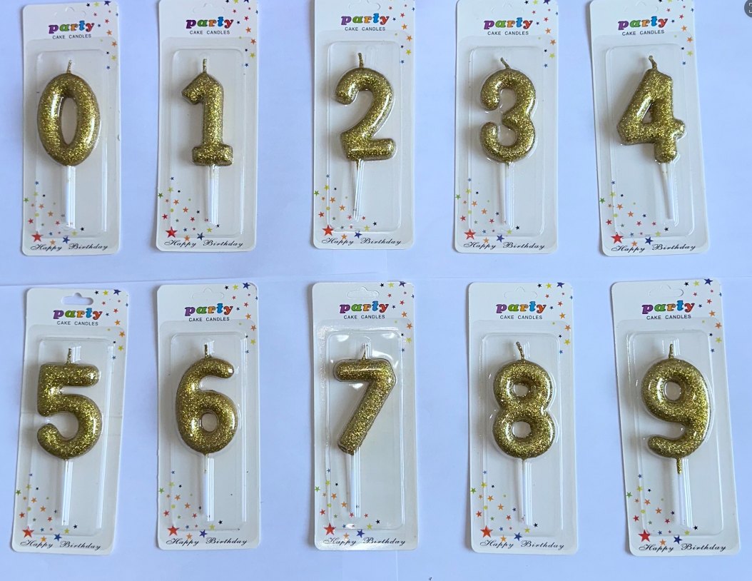 六公分圆弧金 磨砂数字